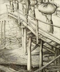 Lot of Three Figural Prints: Robert Sargent Austin (British, 1895-1987),The Wooden Bridge, Sottocastello